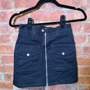Jordan Brand Black Cargo Mini Skirt | Zip Front | Size S